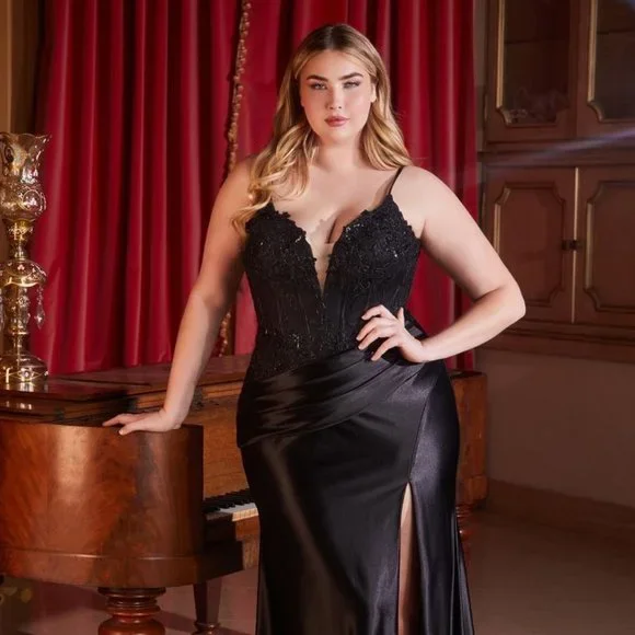 NEW FORMAL SLEEVELESS SHEATH SATIN GOWN WITH ILLUSION SWEETHEART NECKLINE CD838C